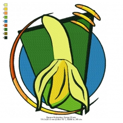 Banana Embroidery Design 03